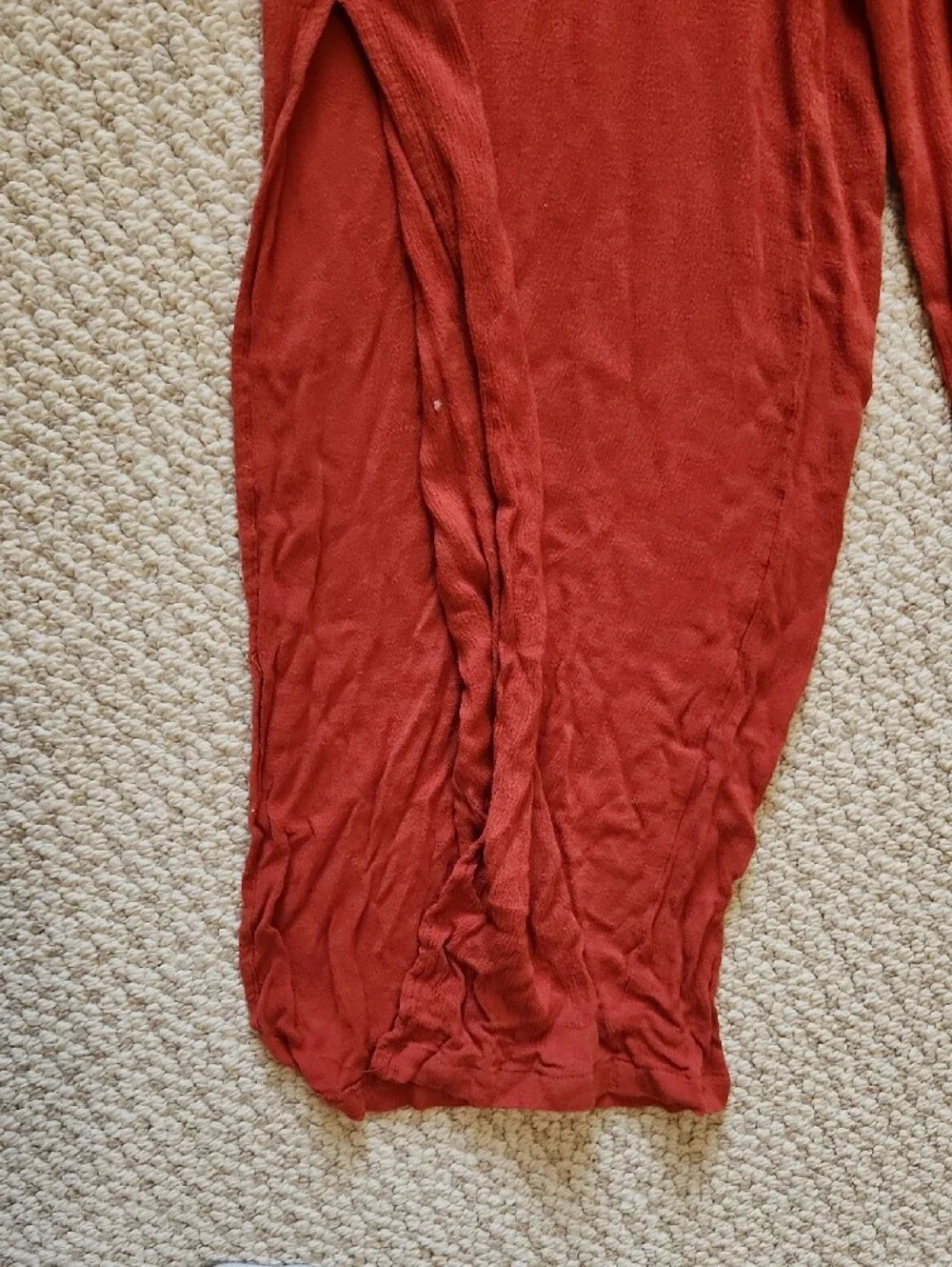 HYFVE Tie-Waist Wide Leg Pants in Rust Red